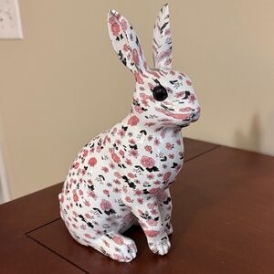 Marshalls Floral Bunny Decor - Pink and White